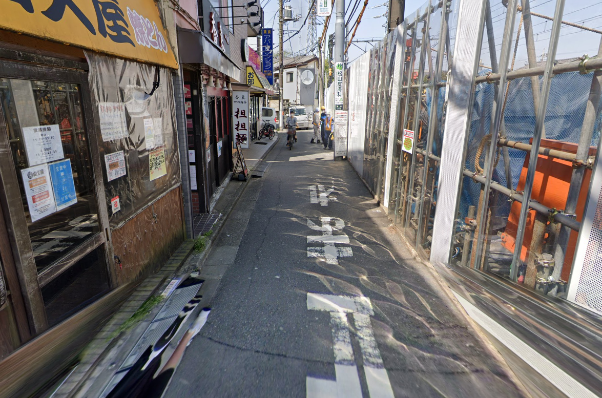 商店街方面へ進む道順イメージ